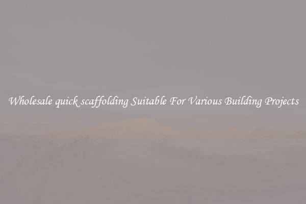Wholesale quick scaffolding Suitable For Various Building Projects