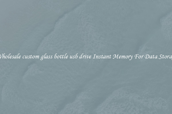 Wholesale custom glass bottle usb drive Instant Memory For Data Storage