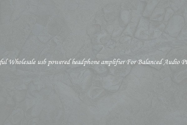 Powerful Wholesale usb powered headphone amplifier For Balanced Audio Playback