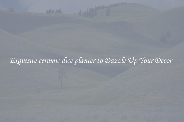Exquisite ceramic dice planter to Dazzle Up Your Décor  