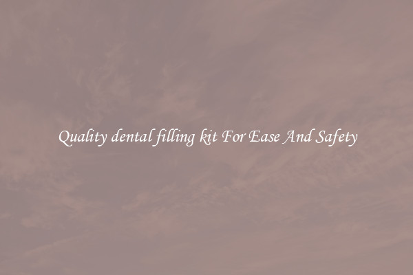Quality dental filling kit For Ease And Safety