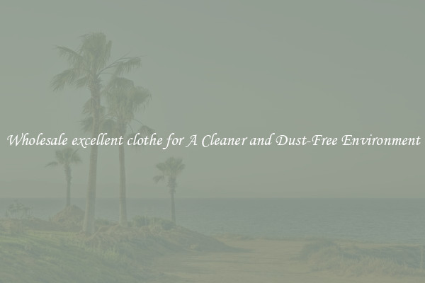 Wholesale excellent clothe for A Cleaner and Dust-Free Environment