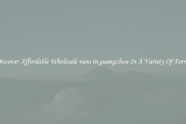Discover Affordable Wholesale vans in guangzhou In A Variety Of Forms