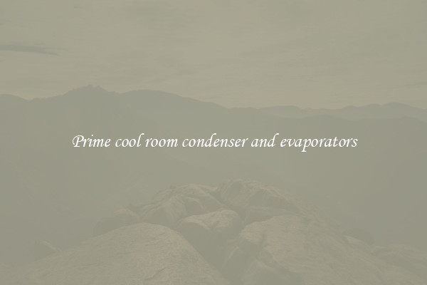 Prime cool room condenser and evaporators
