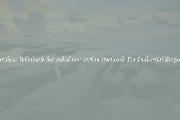 Purchase Wholesale hot rolled low carbon steel coils For Industrial Purposes