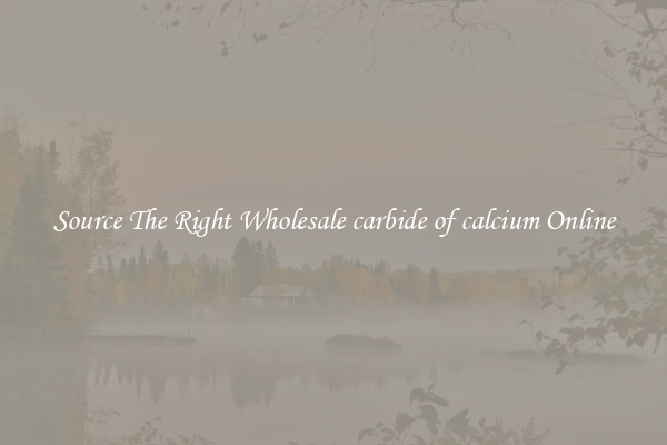 Source The Right Wholesale carbide of calcium Online