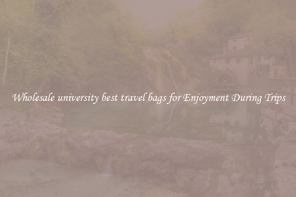 Wholesale university best travel bags for Enjoyment During Trips