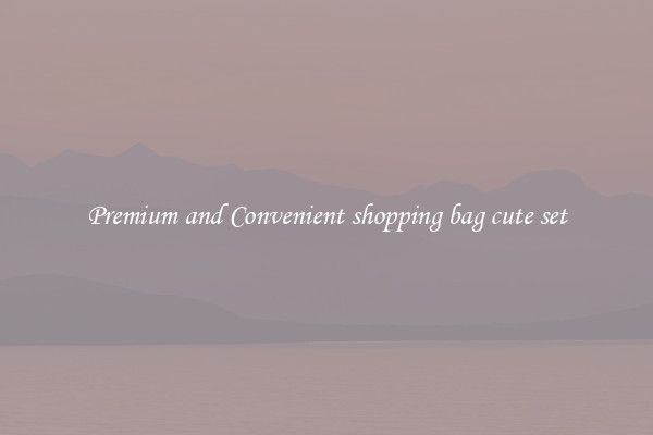 Premium and Convenient shopping bag cute set
