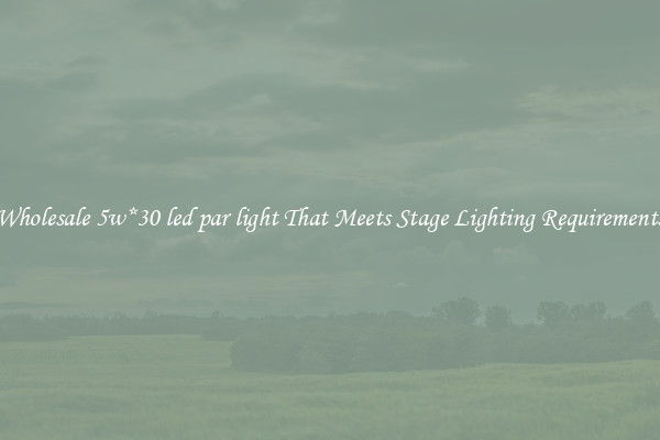 Wholesale 5w*30 led par light That Meets Stage Lighting Requirements