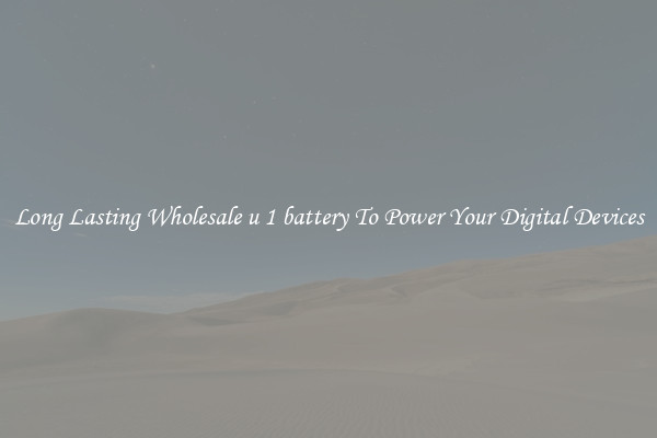 Long Lasting Wholesale u 1 battery To Power Your Digital Devices