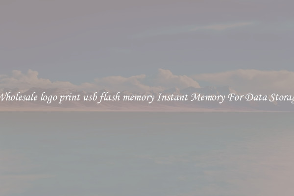Wholesale logo print usb flash memory Instant Memory For Data Storage
